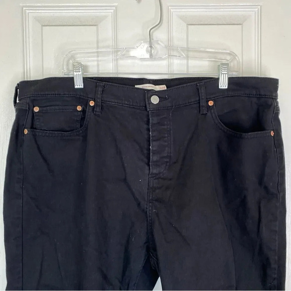 LEVI'S Wedgie Skinny Fit Jeans Black Size 22W - Picture 4 of 11
